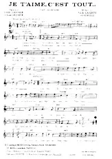 télécharger la partition d'accordéon Je t’aime c'est tout (Chant : Jeanne Aubert) (Valse Lente) au format PDF
