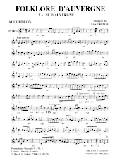 télécharger la partition d'accordéon Folklore d'Auvergne (Valse D'Auvergne) au format PDF