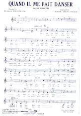 télécharger la partition d'accordéon Quand il me fait danser (Valse Chantée) au format PDF
