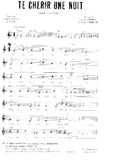 télécharger la partition d'accordéon Te chérir une nuit (Chant : Tino Rossi) (Valse Boston Chantée) au format PDF