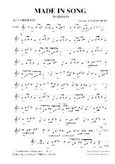 télécharger la partition d'accordéon Made In Song (Madison) au format PDF