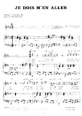 download the accordion score Je dois m'en aller (Chant : Niagara) in PDF format