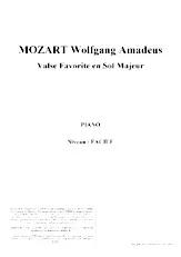 télécharger la partition d'accordéon Valse favorite en Sol Majeur (Piano) au format PDF