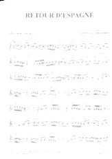 scarica la spartito per fisarmonica Retour d'espagne (Paso Doble) in formato PDF