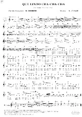 descargar la partitura para acordeón Que Lindo Cha Cha Cha (Le beau Cha Cha Cha) en formato PDF