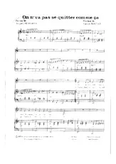 download the accordion score On n' va pas se quitter comme ça in PDF format