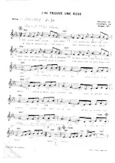 descargar la partitura para acordeón J'ai trouvé une rose en formato PDF