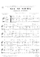 descargar la partitura para acordeón Nul ne saura (Nobody Knows) en formato PDF