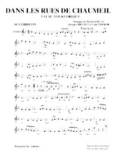 télécharger la partition d'accordéon Dans les rues de Chaumeil (Valse Folklorique) au format PDF