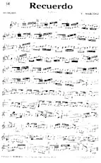 télécharger la partition d'accordéon Recuerdo (Tango) au format PDF