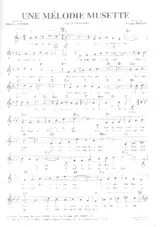 télécharger la partition d'accordéon Une mélodie musette (Valse Musette) au format PDF