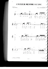 download the accordion score Couleur menthe à l'eau (Chant : Eddy Mitchell) in PDF format