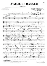 télécharger la partition d'accordéon J'aime le danser (Madison) au format PDF