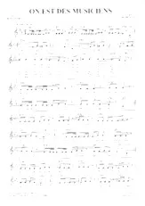 télécharger la partition d'accordéon On est des musiciens (Marche) au format PDF