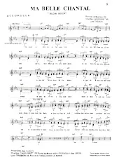 télécharger la partition d'accordéon Ma belle Chantal (Slow Rock) au format PDF