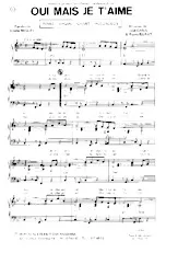 télécharger la partition d'accordéon Oui mais je t'aime (Enregistré par : Marie José / Line Renaud) au format PDF