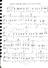 scarica la spartito per fisarmonica Don't Think Twice It's All Right in formato PDF