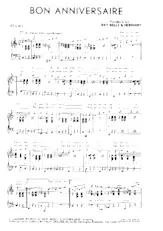 scarica la spartito per fisarmonica Bon anniversaire  in formato PDF