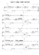 télécharger la partition d'accordéon She's like the wind au format PDF