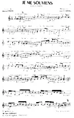 download the accordion score Je me souviens (Tango Chanté) in PDF format