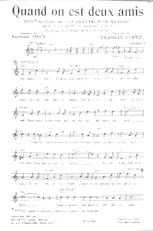 download the accordion score Quand on est deux amis (De l'opérette : La chanteur de Mexico) in PDF format