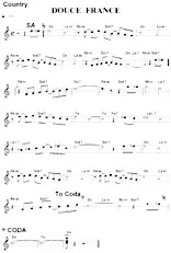 télécharger la partition d'accordéon Douce France (Relevé) au format PDF