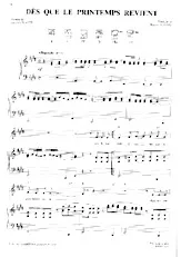 descargar la partitura para acordeón Dès que le printemps revient  en formato PDF