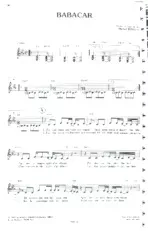 télécharger la partition d'accordéon Babacar (Chant : France Gall) au format PDF
