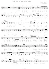 download the accordion score On ne change pas in PDF format