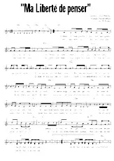 download the accordion score Ma liberté de penser (Arrangement : Pierre Boinay) (Chant : Florent Pagny) in PDF format