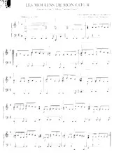 download the accordion score Les moulins de mon cœur in PDF format