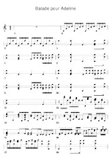 descargar la partitura para acordeón Ballade pour Adeline en formato PDF