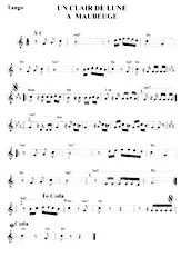 télécharger la partition d'accordéon Un clair de lune à Maubeuge (Chant : Bourvil) (Relevé) au format pdf