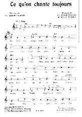 télécharger la partition d'accordéon Ce qu'on chante toujours (Valse Chantée) au format PDF