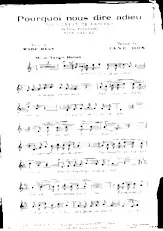 scarica la spartito per fisarmonica Pourquoi nous dire adieu (Yo siempre te esperé) (Du film : Rive Gauche) in formato PDF