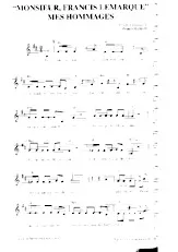 scarica la spartito per fisarmonica Monsieur Francis Lemarque mes hommages in formato PDF