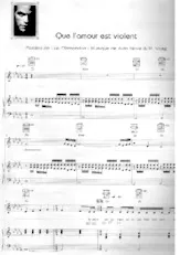download the accordion score Que l'amour est violent in PDF format