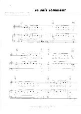 scarica la spartito per fisarmonica Je sais comment (Chant : Edith Piaf) in formato PDF