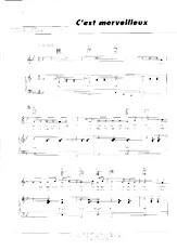 télécharger la partition d'accordéon C'est merveilleux (Chant : Edith Piaf) au format PDF