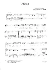 télécharger la partition d'accordéon L'envie (Chant : Johnny Hallyday) au format PDF