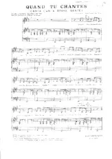 télécharger la partition d'accordéon Quand tu chantes (Canta canta minha gente) au format PDF