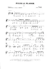 descargar la partitura para acordeón Pour le plaisir en formato PDF