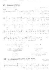 télécharger la partition d'accordéon Les loups sont entrés dans Paris (Chant : Serge Reggiani) au format PDF