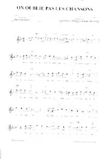 scarica la spartito per fisarmonica On n'oublie pas les chansons  in formato PDF