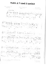 descargar la partitura para acordeón Paris je t'aime d'amour (Swing) en formato PDF