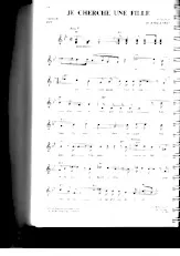 descargar la partitura para acordeón Je cherche une fille en formato PDF