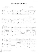 descargar la partitura para acordeón J'ai deux amours en formato PDF