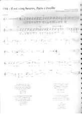download the accordion score Il est cinq heures Paris s'éveille in PDF format