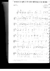 scarica la spartito per fisarmonica Est ce que tu es seule ce soir (Arrangement : Luciano Manente) in formato PDF