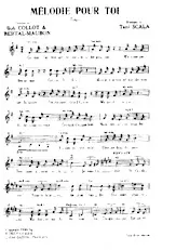 scarica la spartito per fisarmonica Mélodie pour toi (Tango) in formato PDF